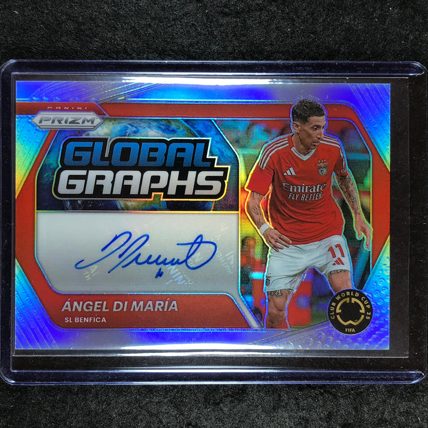 2025 Prizm FIFA Club World Cup ANGEL DI MARIA Global Graphs Auto Silver 11/99