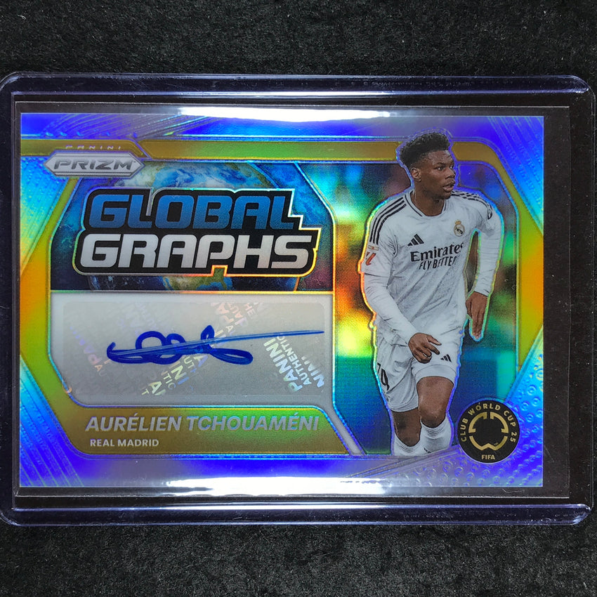 2025 Prizm FIFA Club World Cup AURELIEN TCHOUAMENI Global Graphs Auto 87/99