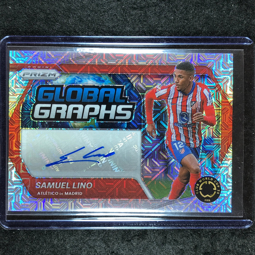 2025 Prizm FIFA Club World Cup SAMUEL LINO Global Graphs Auto Mojo 14/25