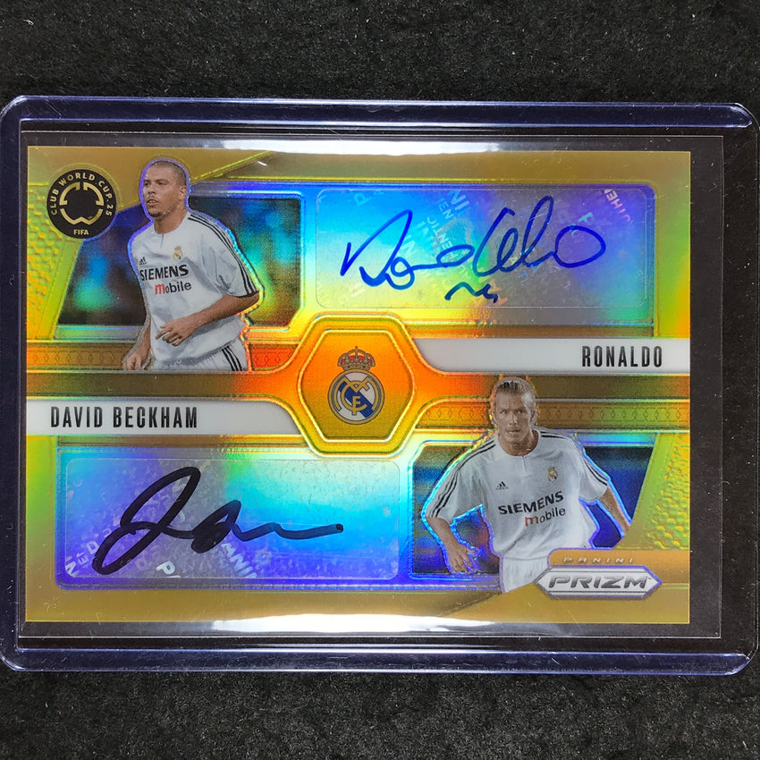 2025 Prizm FIFA Club World Cup RONALDO DAVID BECKHAM Dual Auto Gold 1/3