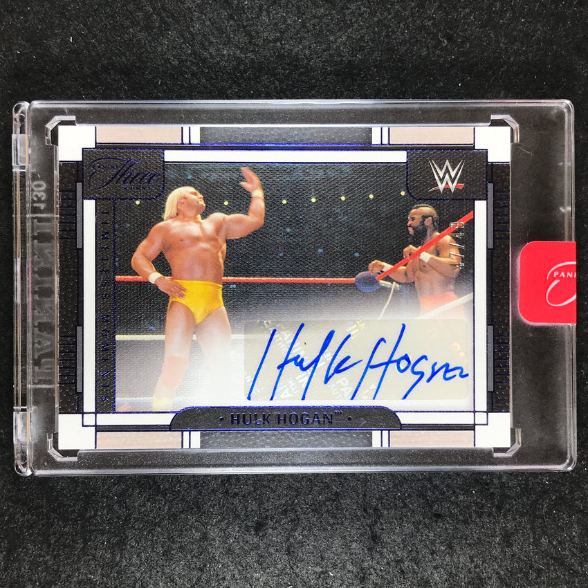 2024 Three Count WWE HULK HOGAN Timeless Moments Autograph Horizontal Blue 47/49
