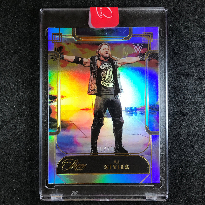 2024 Three Count WWE AJ STYLES Base 40/40 #1