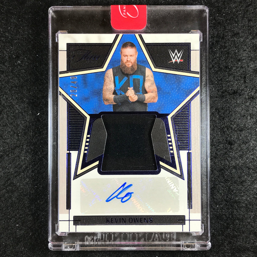 2024 Three Count WWE KEVIN OWENS Superstar Swatches Autograph Blue 28/49