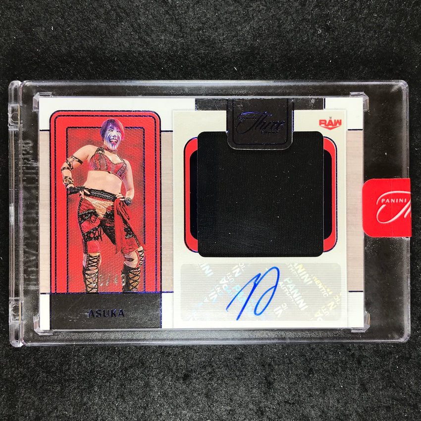 2024 Three Count WWE ASUKA Jumbo Memorabilia Autograph Blue 6/49