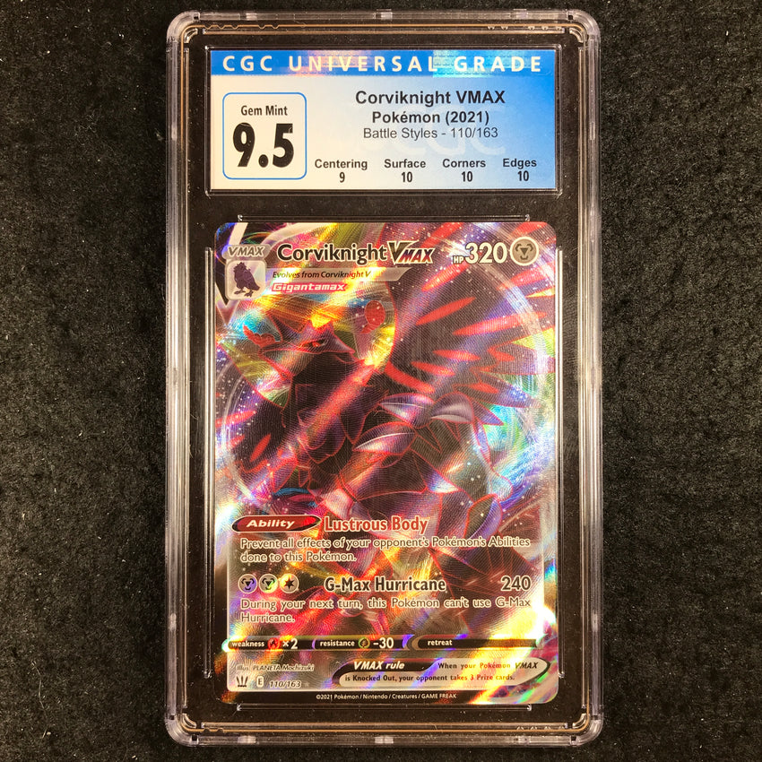 CGC 9.5 Corviknight VMAX - 110/163 - Full Art Battle Styles 157