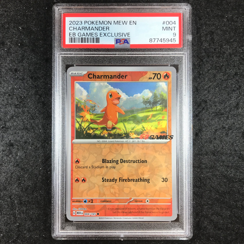 PSA 9 Charmander - 004/165 - EB Games Exclusive Promo 945