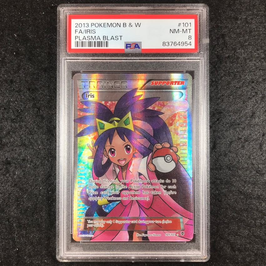 PSA 8 Iris - 101/101 - Full Art Plasma Blast 954