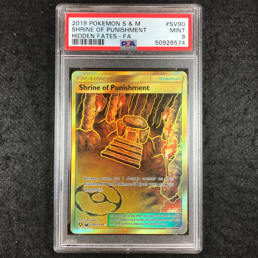 PSA 9 Shrine Of Punishment - SV90/SV94 - Secret Rare Hidden Fates 574