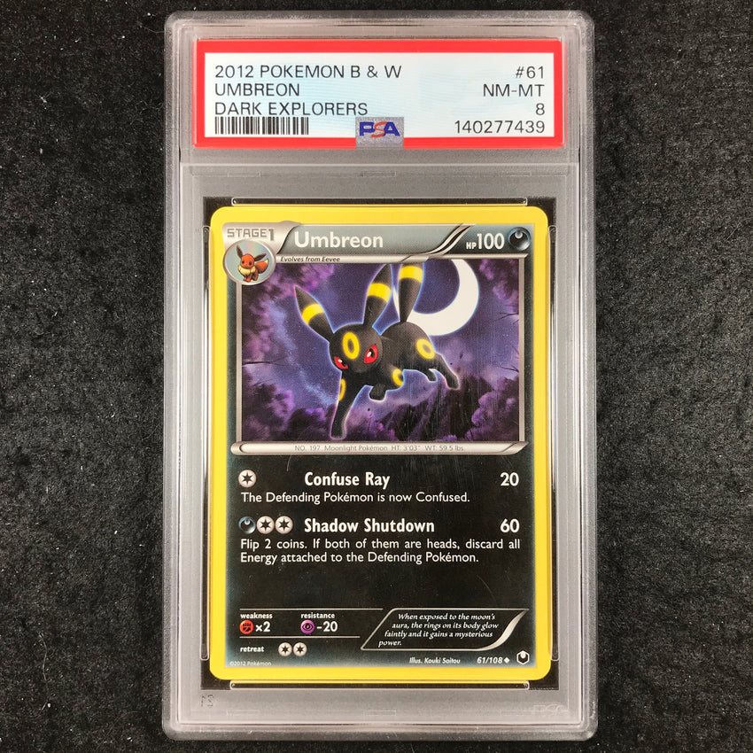 PSA 8 Umbreon - 61/108 - 2012 Dark Explorers 439