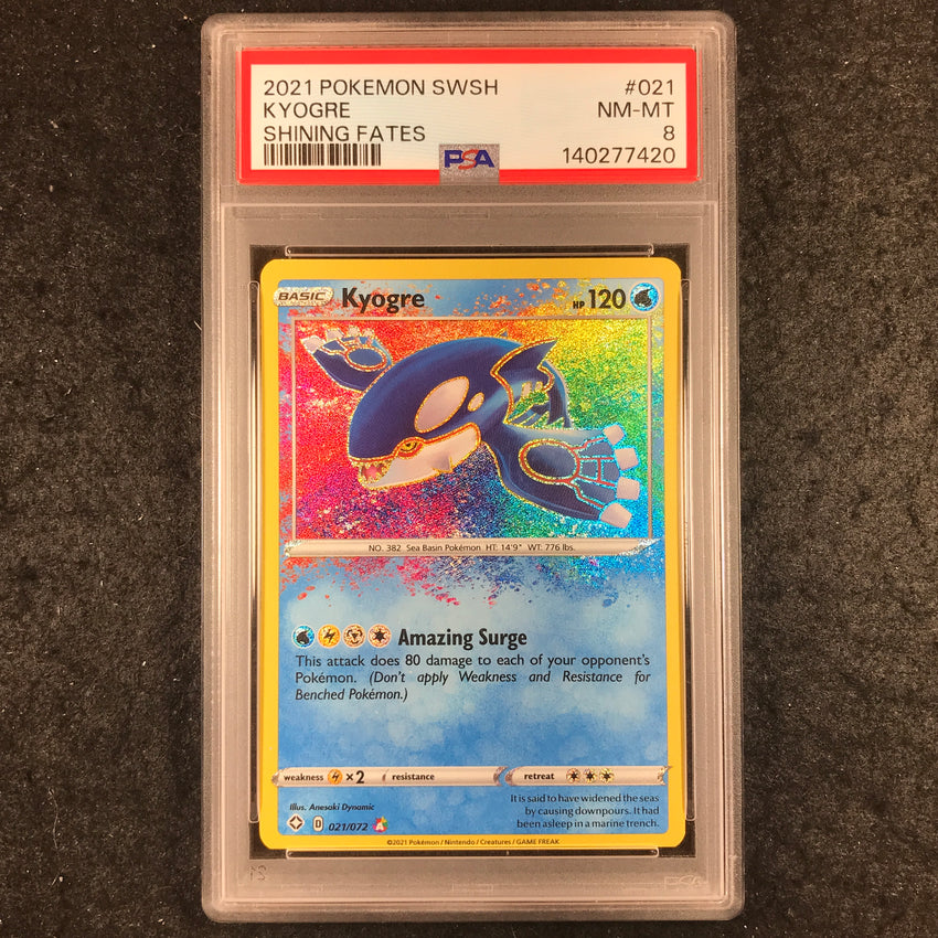 PSA 8 Kyogre - 021/072 - Amazing Rare Shining Fates 420