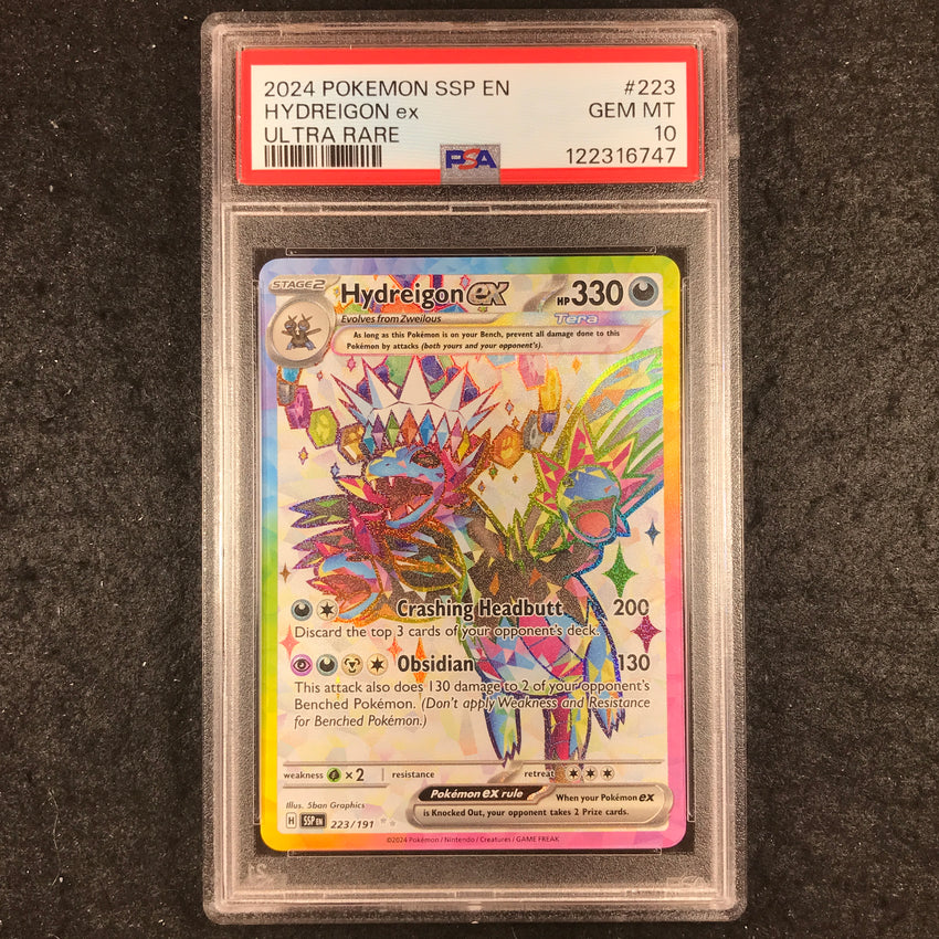 PSA 10 Hydreigon ex - 223/191 - Ultra Rare Surging Sparks 747
