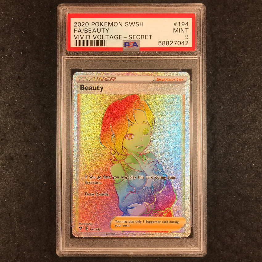 PSA 9 Beauty - 194/185 - Secret Rare Vivid Voltage 042