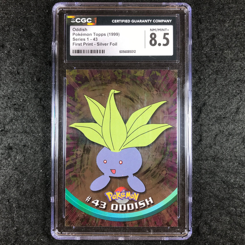 CGC 8.5 Oddish - #43 - Topps Series 1-43 Silver Foil First Print 012