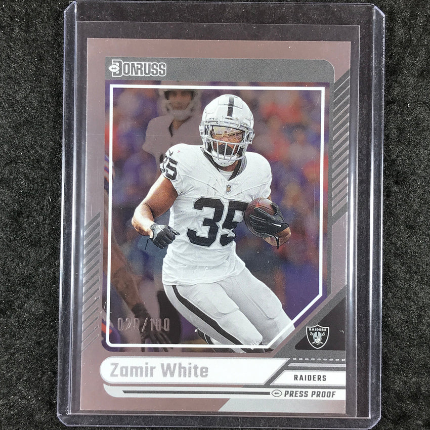 2024 Donruss Football ZAMIR WHITE Silver Press Proof 20/100 #214