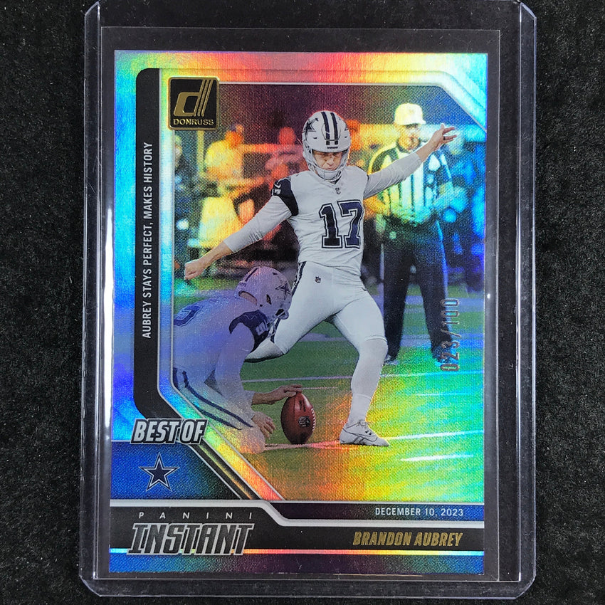 2024 Donruss Football BRANDON AUBREY Best of Instant Holo 23/100