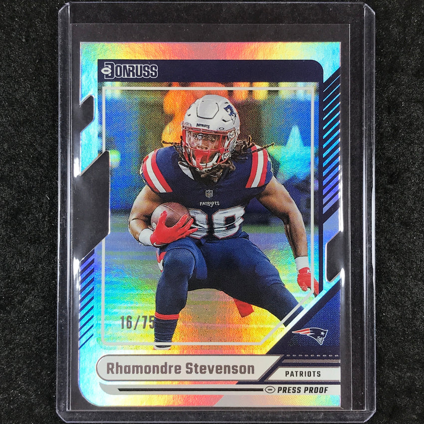 2024 Donruss Football RHAMONDRE STEVENSON Silver Press Proof Die-Cut 16/75