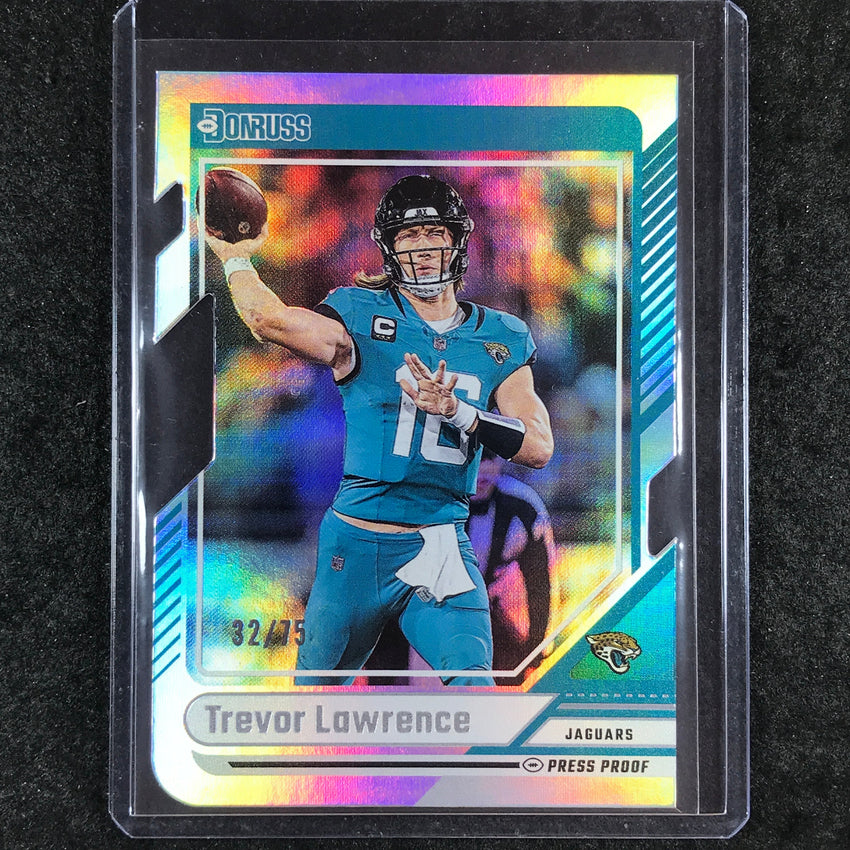 2024 Donruss Football TREVOR LAWRENCE Silver Press Proof Die-Cut 32/75
