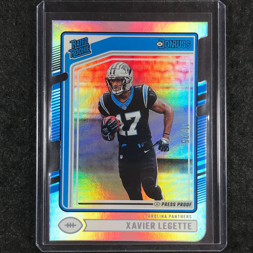 2024 Donruss Football XAVIER LEGETTE Rated Rookie Silver Proof Die-Cut 11/75