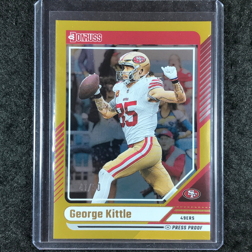 2024 Donruss Football GEORGE KITTLE Gold Press Proof 41/50