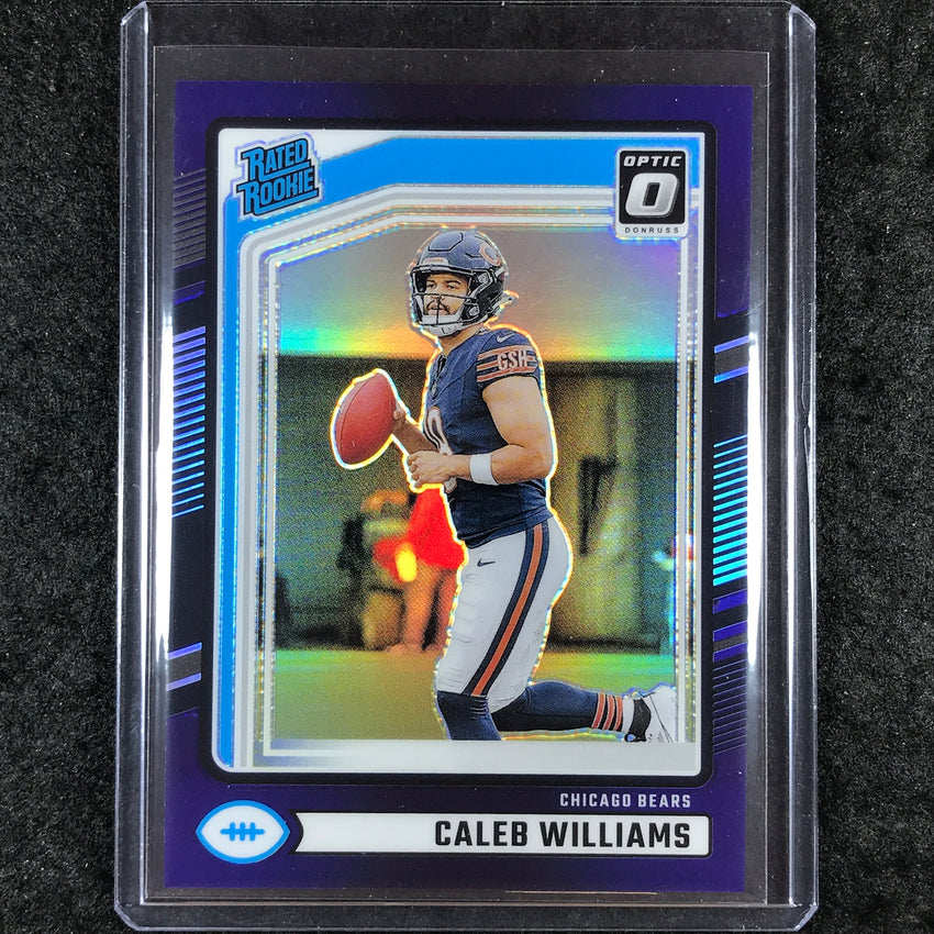 2024 Donruss Football CALEB WILLIAMS Optic Rated Rookie Preview Purple 26/50