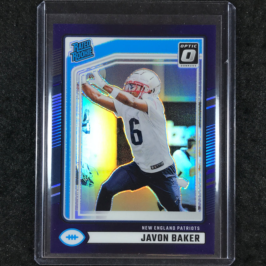 2024 Donruss Football JAVON BAKER Optic Rated Rookie Preview Purple 8/50