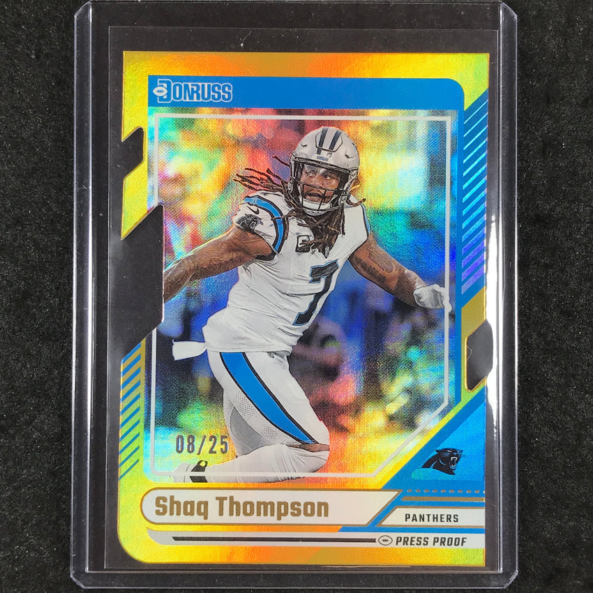 2024 Donruss Football SHAW THOMPSON Gold Press Proof Die-Cut 8/25