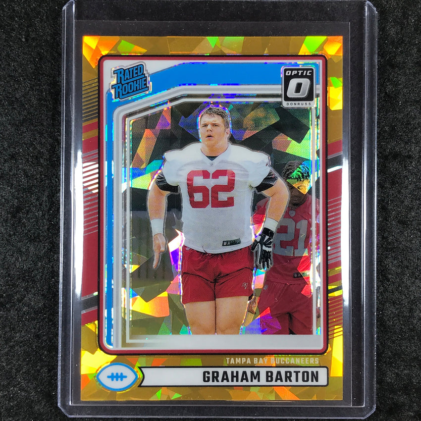 2024 Donruss Football GRAHAM BARTON Optic Rated Rookie Preview Gold Ice 4/10