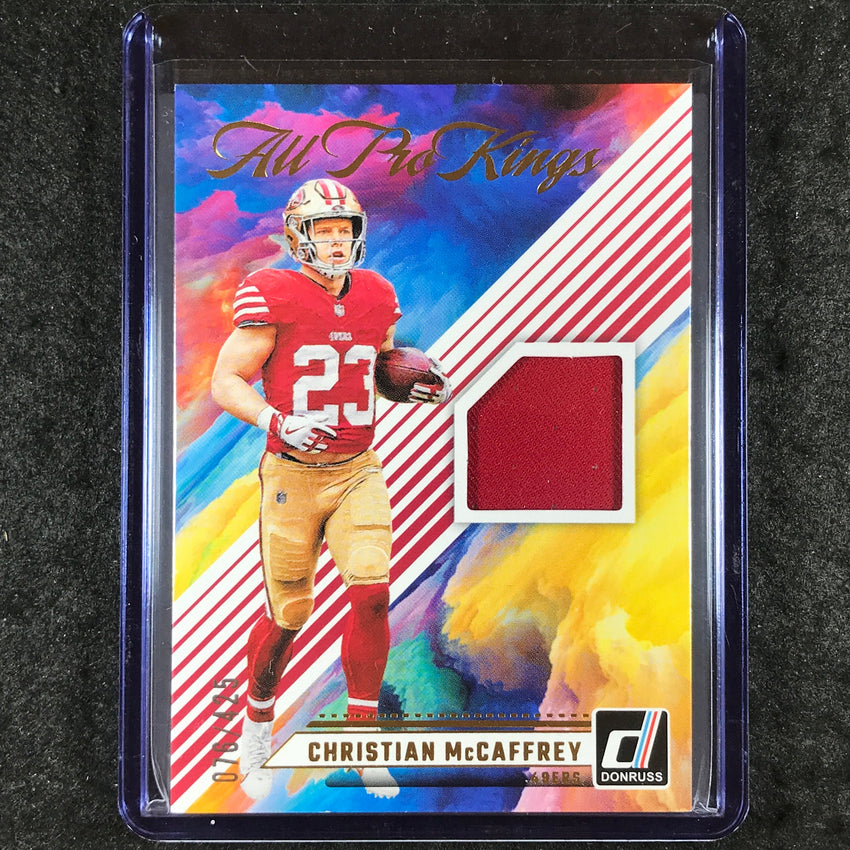 2024 Donruss Football CHRISTIAN MCCAFFREY All Pro Kings Jersey Relic 76/425