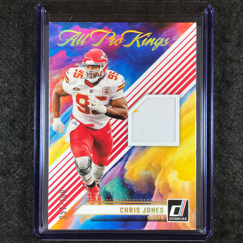 2024 Donruss Football CHRIS JONES All Pro Kings Patch Relic Studio Series 57/100