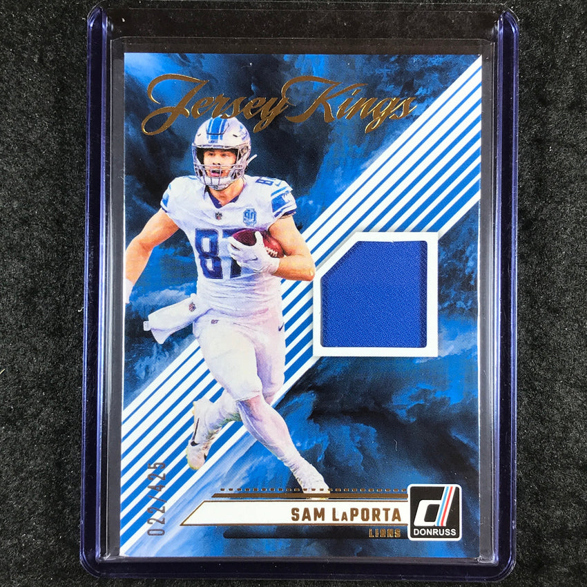 2024 Donruss Football SAM LAPORTA Jersey Kings Jersey Relic 22/425