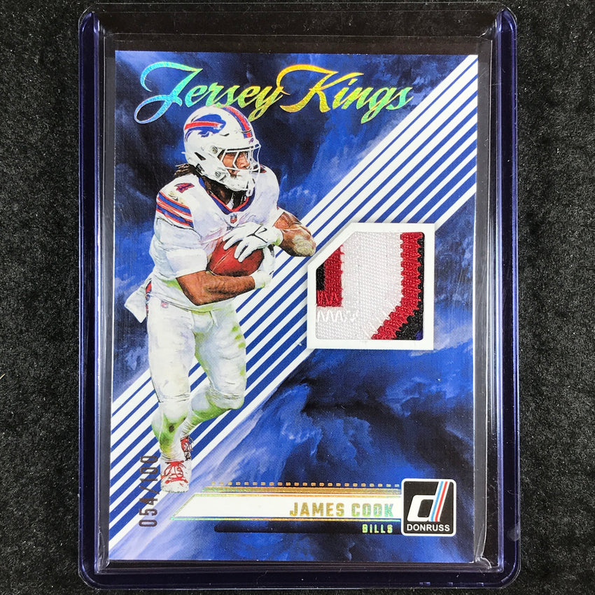 2024 Donruss Football JAMES COOK Jersey Kings Patch Relic Studio Series 54/100