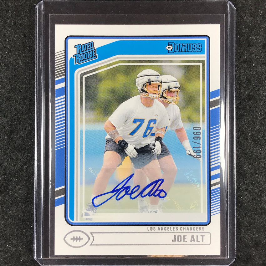 2024 Donruss Football JOE ALT Rated Rookie Base Autograph 96/199 #320