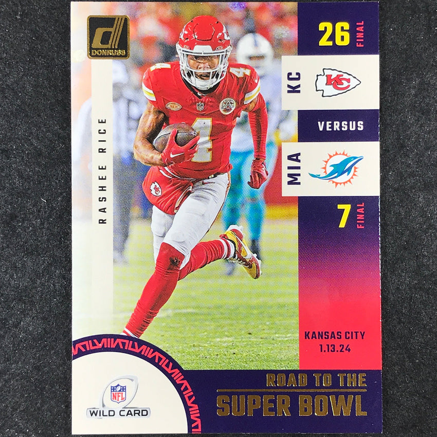 2024 Donruss Football RASHEE RICE Road to the Super Bowl Wild Card #1