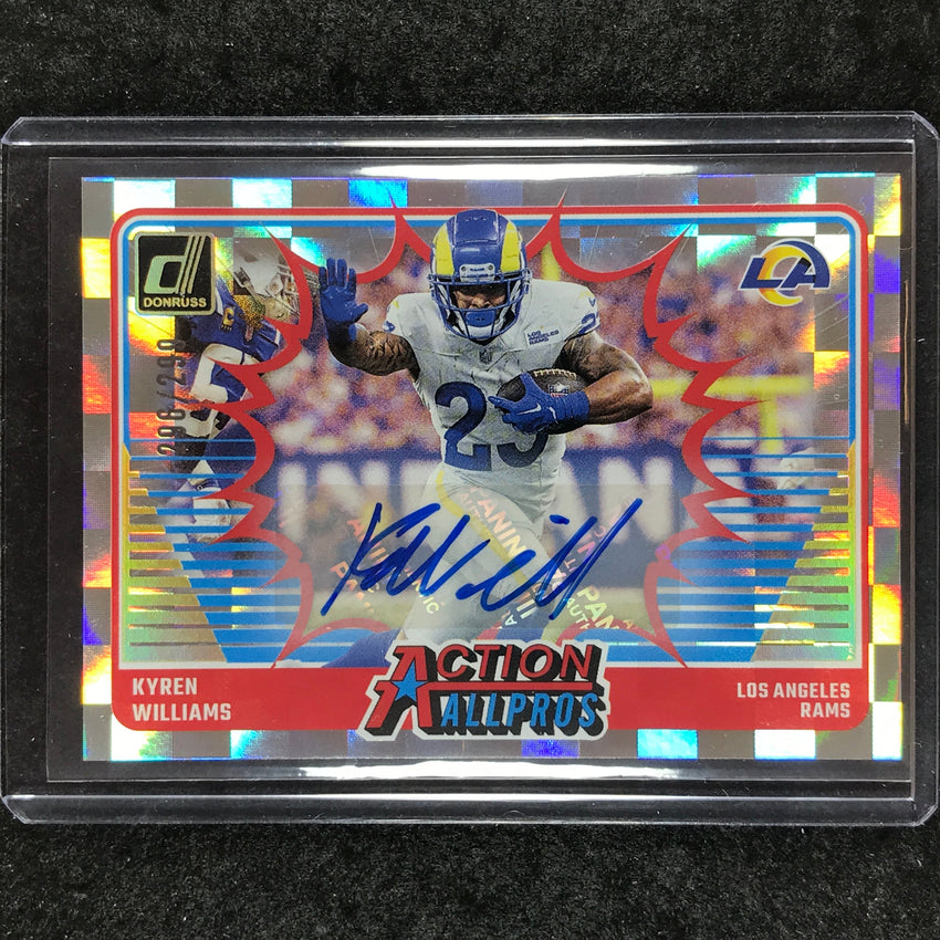 2024 Donruss Football KYREN WILLIAMS Action All-Pros Auto 296/299