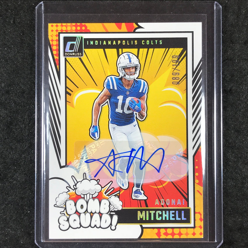 2024 Donruss Football ADONAI MITCHELL Bomb Squad Auto 89/199
