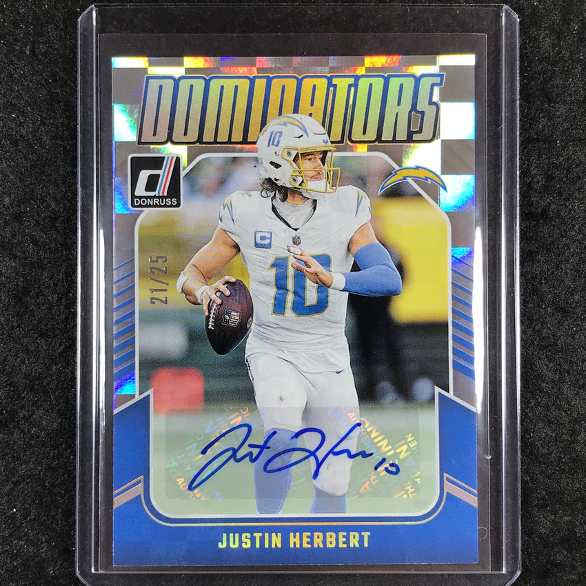2024 Donruss Football JUSTIN HERBERT Dominators Auto 21/25