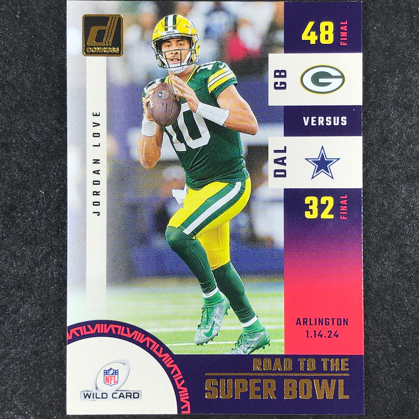 2024 Donruss Football JORDAN LOVE Road to the Super Bowl Wild Card #3