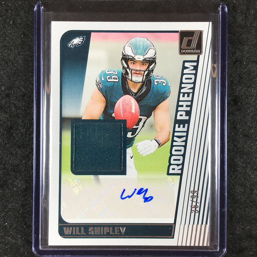 2024 Donruss Football WILL SHIPLEY Rookie Phenom Jersey Auto 36/99