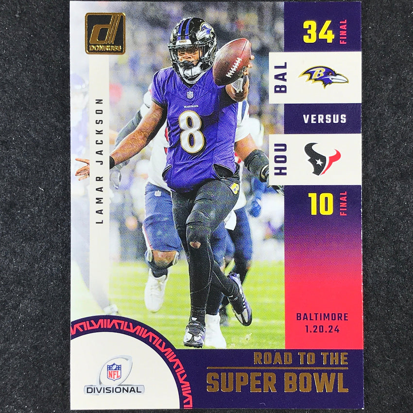 2024 Donruss Football LAMAR JACKSON Road to the Super Bowl Divisional #1