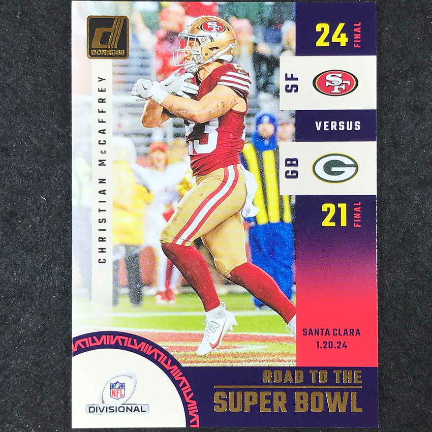 2024 Donruss Football CHRISTIAN MCCAFFREY Road to the Super Bowl Divisional #2