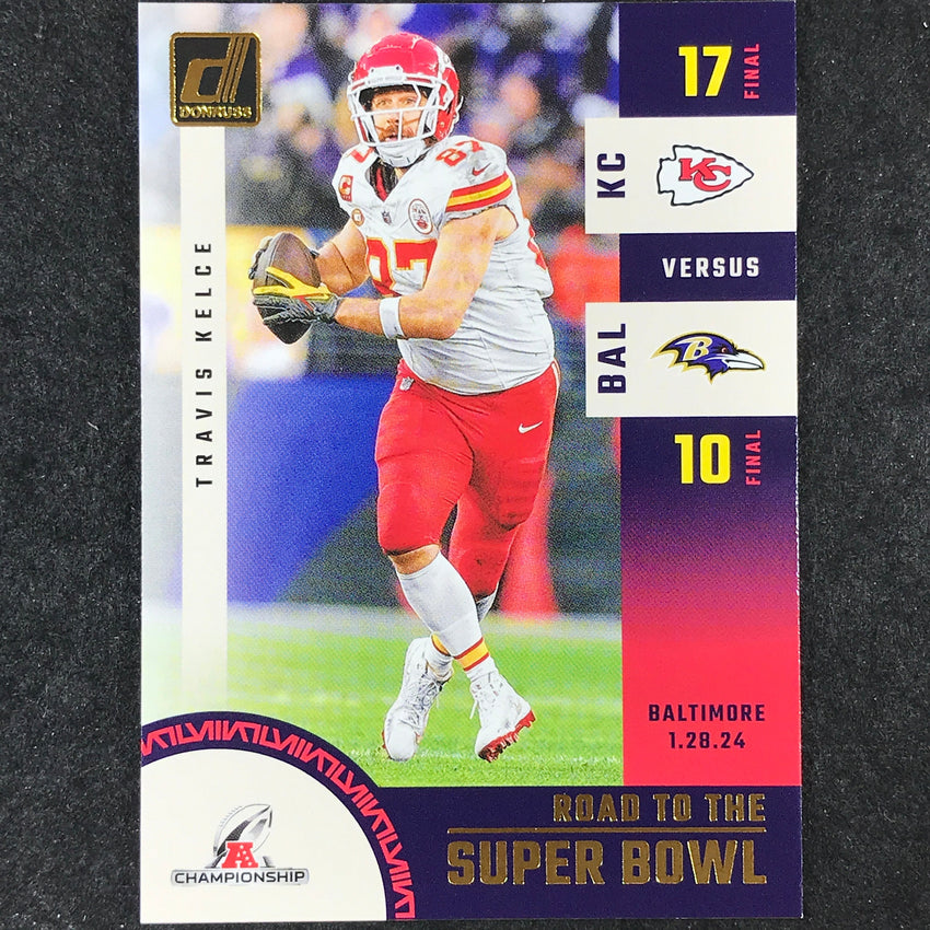 2024 Donruss Football TRAVIS KELCE Road to the Super Bowl Conference #1