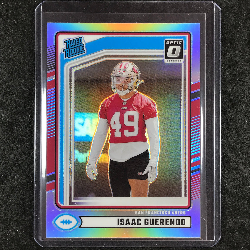 2024 Donruss Football ISAAC GUERENDO Optic Rated Rookie Preview Holo #336