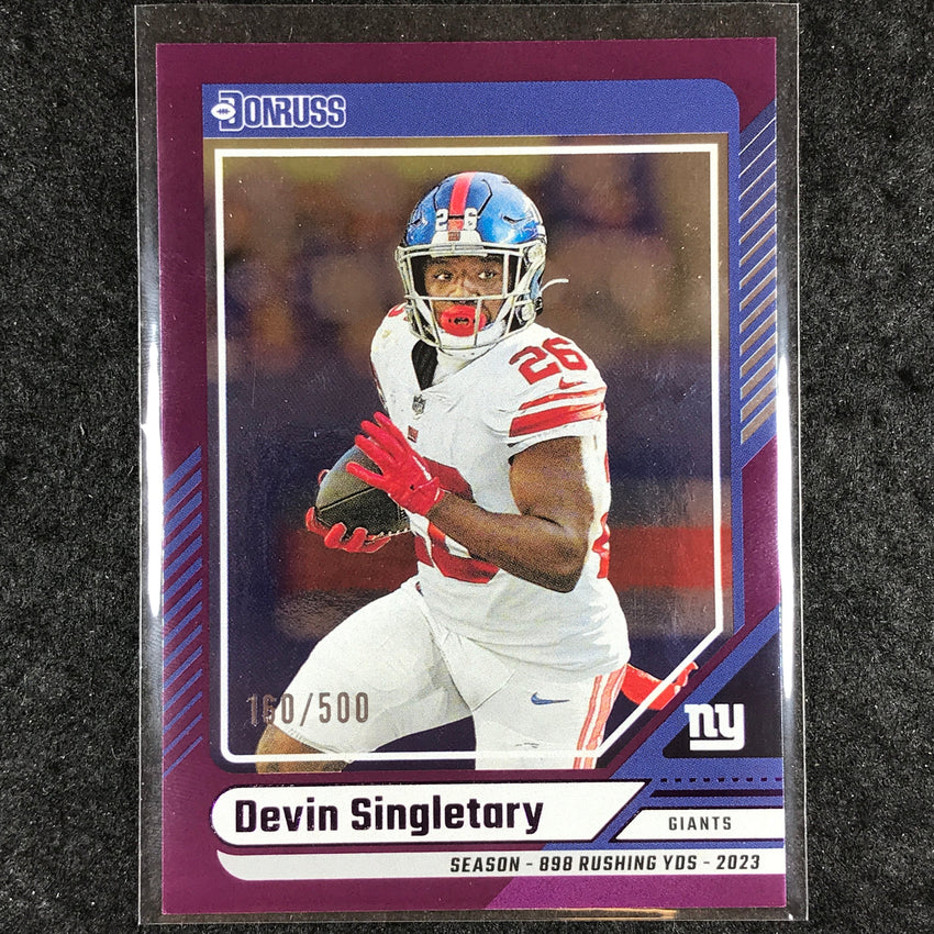 2024 Donruss Football DEVIN SINGLETARY Base Season Stat Line 160/500 #19
