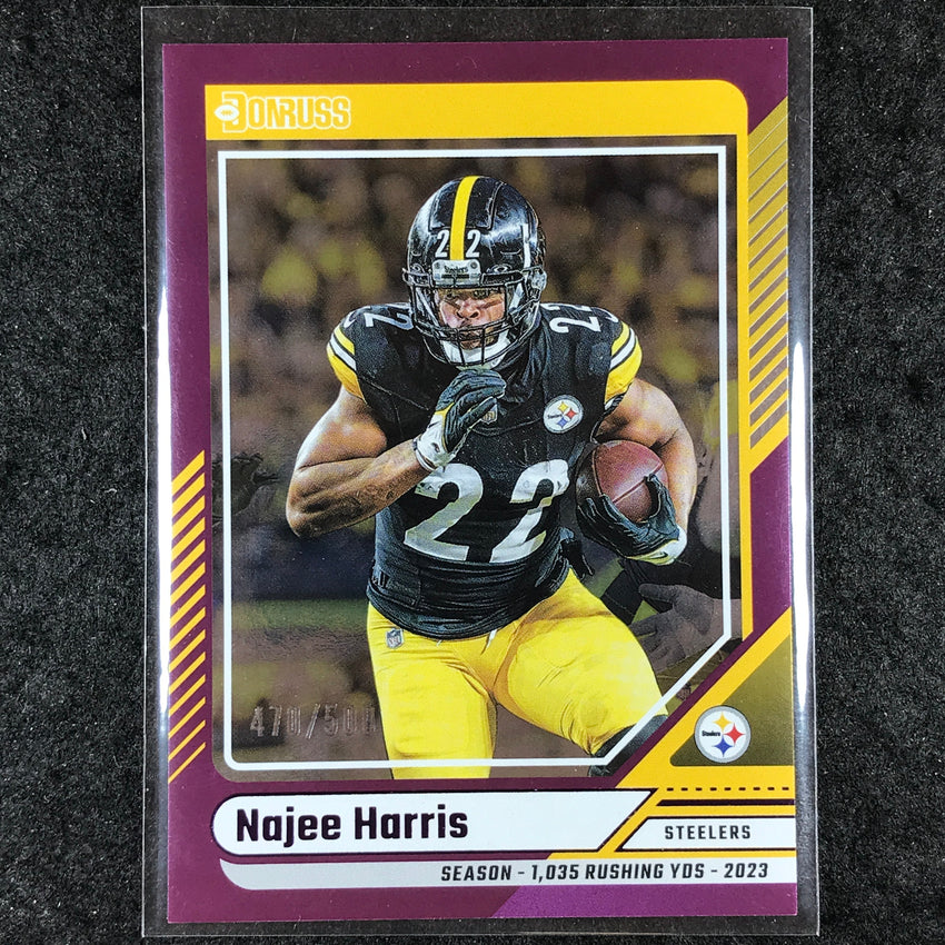 2024 Donruss Football NAJEE HARRIS Base Season Stat Line 470/500 #98
