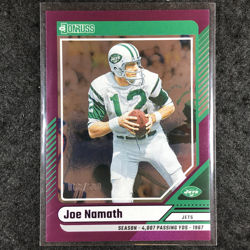 2024 Donruss Football JOE NAMATH Base Season Stat Line 68/500 #175