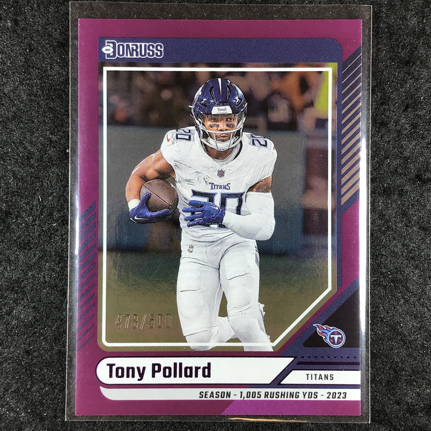 2024 Donruss Football TONY POLLARD Base Season Stat Line 478/500 #194