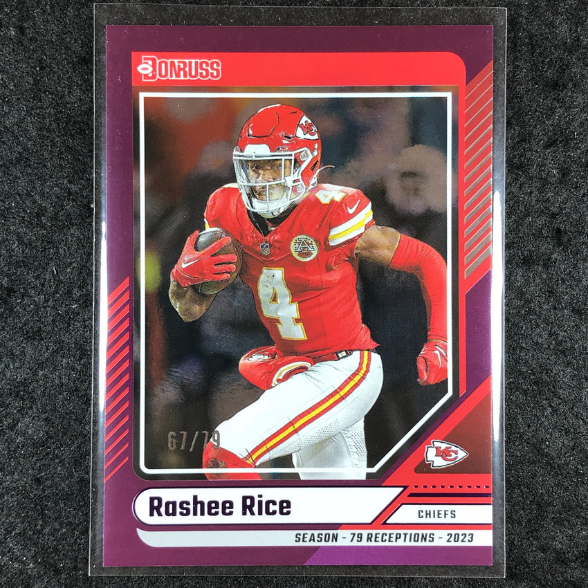 2024 Donruss Football RASHEE RICE Base Season Stat Line 67/79 #233