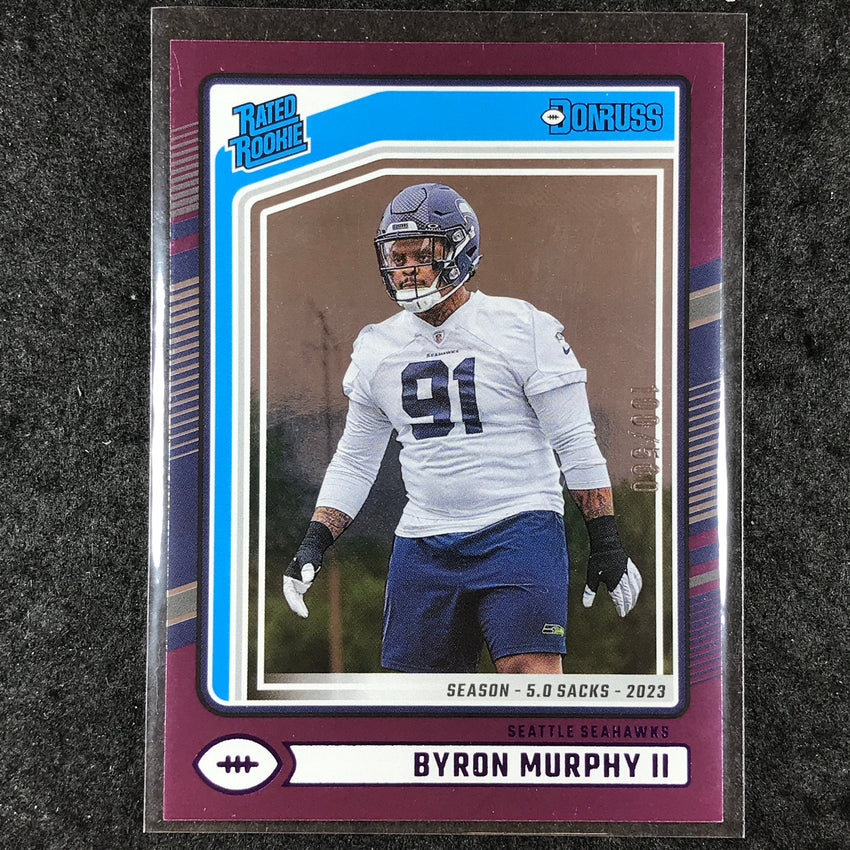 2024 Donruss Football BYRON MURPHY II Rated Rookie Season Stat Line 100/500 #321