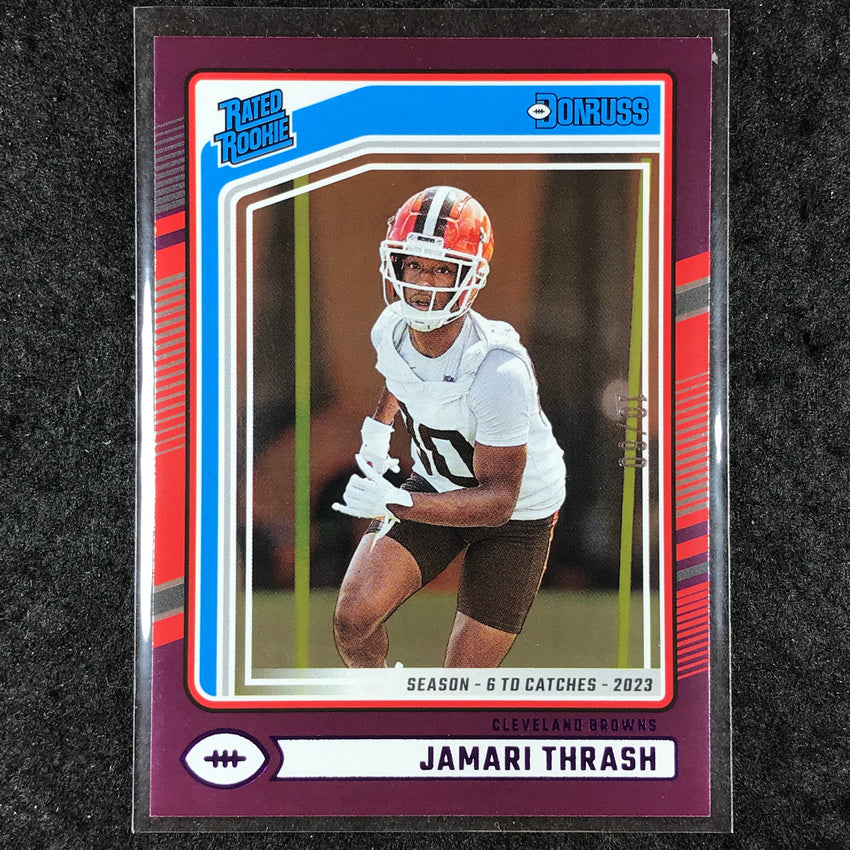 2024 Donruss Football JAMARI THRASH Rated Rookie Season Stat Line 10/60 #376