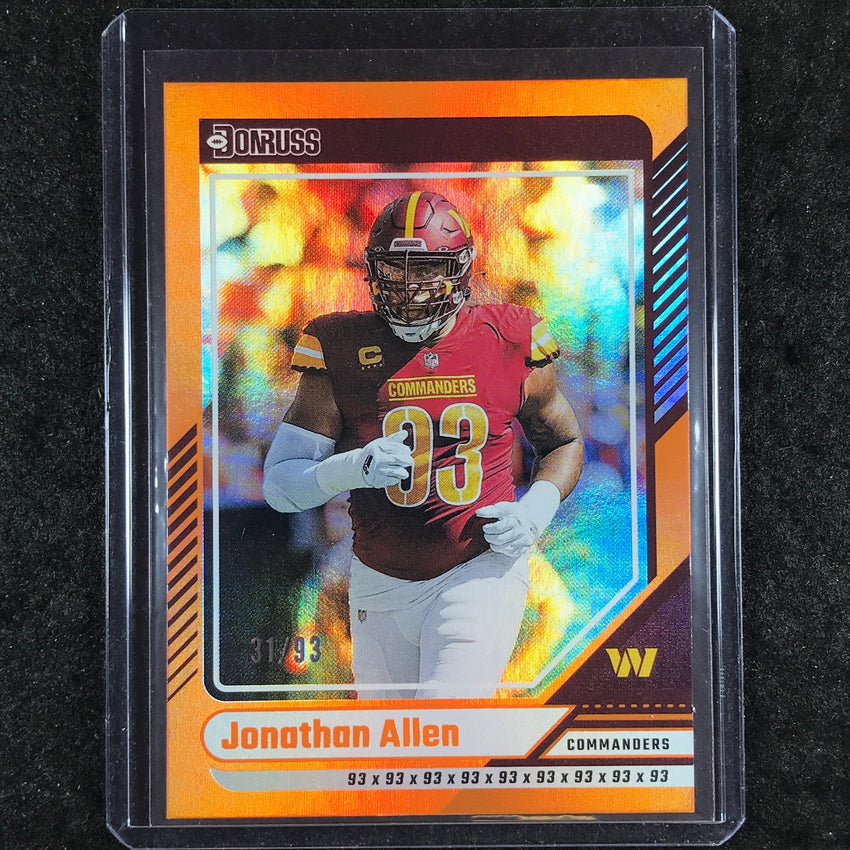 2024 Donruss Football JONATHAN ALLEN Base Jersey Number 31/93 #61